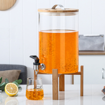 Nordic fruit enzyme bottle Self-brewed glass bubble wine bottle Fermentation sealed tank Juice cola bucket Cold water pot with faucet