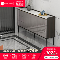 (Limited special offer)Light luxury rock board ultra-thin dining side cabinet Simple modern living room Italian minimalist entrance locker