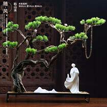 Creative antique weathered wood Chinese root carving Zen office living room decoration porch soft handicraft