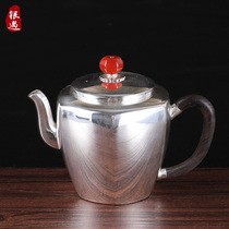 Silver encounter custom s999 sterling silver bubble teapot Yunnan edible snowflake silver teapot to send elders birthday high-end gift