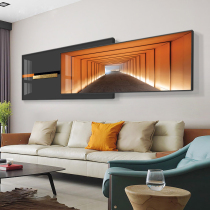 Modern light luxury living room decorative painting simple creative architectural space extension hanging painting Atmospheric sofa background wall mural