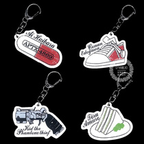 Detective Conan gray original sad thief Kidd room through the surrounding exclusive double-sided acrylic keychain pendant