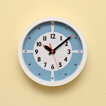 Lemnos Japan imported color wall clock living room childrens room home cute mute movement wooden creative clock