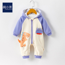 Baby Autumn Cartoon Out to Dress Newborn Child Hardclothes Closed Spring and Autumn Baby Long Sleeve Clothes