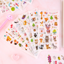 Handbook sticker creative cute cartoon sticker transparent diary mobile phone decoration small sticker hand account material set