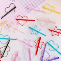 Color love star clip Japanese headdress candy color clip female hair card adult Japanese bangs clip side clip