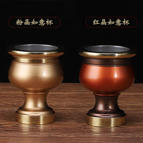 The God of Wealth offers supplies wine glasses copper glasses pure copper home for Buddha worship water cups for Guan Gong ancestors