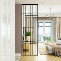 Nordic Minimalist Modern Iron Art Vertical Bar Screen Wall Design Bedroom Living Room Entrance Restaurant Clothing Shop Decoration Partition