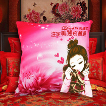 Cartoon couple embroidered 2022 new cross embroidery pillow sleeve a pair of pillow sleeves to love the living room themselves