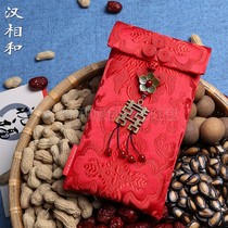 Big red envelope wedding creative personality ten thousand yuan wedding gift bag change gift bag high-end fabric red envelope profit