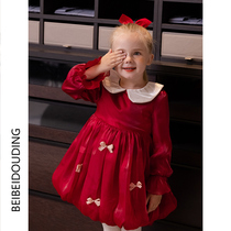 Girls autumn dress 2021 princess dress childrens foreign atmosphere Korean Net Red childrens clothing autumn baby long sleeve skirt