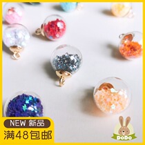 Pinbean accessories keychain accessories shiny five-pointed star glass crystal ball