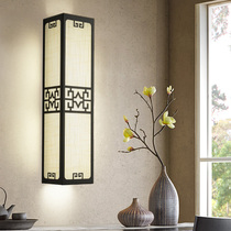 Modern Chinese rectangular wall lamp explosion style simple wrought iron Chinese style living room bedroom study corridor aisle lighting