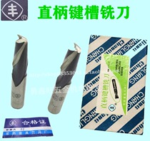 Direct domestic genuine standard extended Changshu Feng Word brand high speed steel straight shank keyway milling cutter two edges 3-20 mm