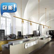 Nordic commercial track light kled spotlight telescopic boom Golden slide light super bright front desk clothing womens shop