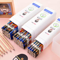 Able to write pencil HB 2B Inlan style Fashion Log Pencil Fine Art Sketch Drawing Drawing Children Kindergarten Elementary School Students Beginner Wood Pencil Hexagonal Rod Cartoon Cute Wooden Lead
