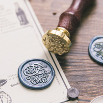 Of course literary retro paint seal English flower body blessing language Handbook seal envelope greeting card seal