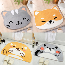 Toilet Doorway Toilet Floor Mat Water Absorbent Mat Speed Dry Bathroom Anti-Slip Bedroom Floor Mat Foot Cushion Home Cartoon