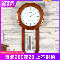  Japan Seiko music timekeeping hanging pendulum wall clock solid wood simple fashion living room art wall clock QXH057B