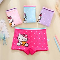 4 cuddly 95% cotton childrens underwear girl flat corner triangle baby girl boxer shorts New
