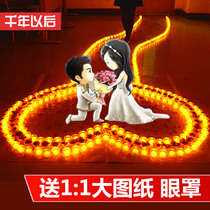 Heart-shaped candle manufacturing Romantic creative rose package Proposal love confession Birthday confession props layout