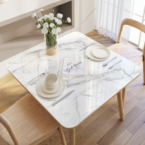 Square table cloth square tablecloth Nordic marble table mat waterproof and oil-proof disposable table mat PVC soft glass