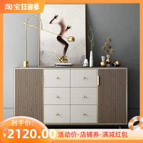 American light and luxurious entrance to the family The Nordic minimalist solid wood dining side cabinet rear modern lockers-like room decorating cabinet