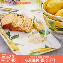 Emma Bridgewater lemon midsize rectangular dinner plate Nordic wind home tray handmade ceramic long disc