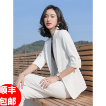 JOVKATTI high-end custom white suit suit womens summer thin section business wear President business formal work clothes
