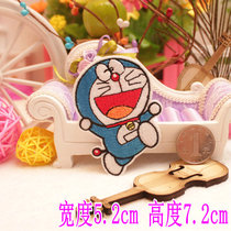 Kushun childrens baby cartoon patch clothes denim pants decoration stick robot cat Dingdang cat Doraemon