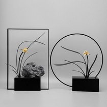 New Chinese decoration Creative Wrought iron home Living room wine cabinet entrance TV cabinet Office Zen lucky ornament