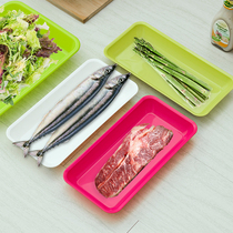 日本进口盘子塑料方形装食物的盘子盛菜盘子厨房用品收纳可爱菜盘