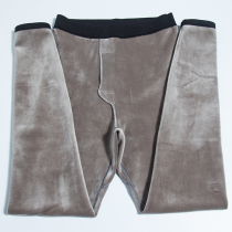 Warm pants Mens velvet pants thin teen thin version tight lengthened large size cotton pants Mens high waist slim one-piece pants