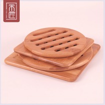 A wood-carpenter thickened bamboo thermal insulation mat kitchen dining cushion anti-burn anti-slip pan cushion bowl cushion custom-made LOGO