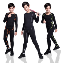 Football suit set childrens autumn and winter training suit custom team uniform long sleeve primary school students with tights sports jersey