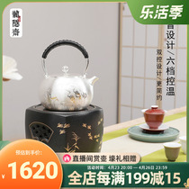 Dragon Hermit electric pottery stove cooking tea Gongfu tea tea tea stove Mini mute silver pot tea stove fishing song