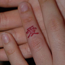 Love Chinese character tattoo stickers men and women durable waterproof I love Luo Naruto anime tattoo stickers male