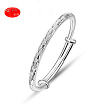 S999 sterling silver bracelet Female starry foot silver bracelet to send mom silver jewelry Valentines Day to send girlfriend bracelet gift