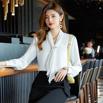 White shirt with long sleeve shirt female spring and autumn