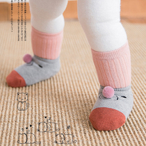 Autumn and winter cotton floor socks baby silicone non-slip thick soft bottom warm indoor baby toddler socks 0-3 years old