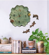 Creative Chinese clock living room art wall clock mute bedroom clock fashion big wall clock personality lobby clock