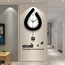 Nordic clock wall clock living room personality creative fashion clock atmospheric modern simple home silent quartz clock