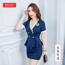 Foot bath work clothes Female foot massage sauna technician clothes Sexy thin health hall spa massage work clothes stewardess uniform