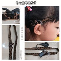 Moon Tong Chaochao Girl BAO BAO WEN cochlear hair band Anti-throwing single double side hanging ears thin head belt cochlear sleeve 1CM