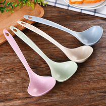 Wheat Straw Spoon Domestic Cutlery Soup Bowl Spoon Rice Spoon Healthy and environmentally-friendly soup spoon McShane round ear spoon porridge spoon