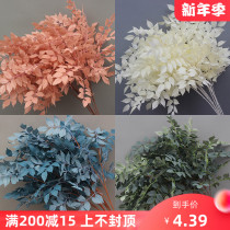 Wedding simulation flower single Ice Heart leaf fake flower Lingxiao leaf green plant bouquet wedding hall ceiling flower arrangement road lead flower arrangement