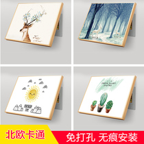 Light luxury meter box shielding painting weak current box cabinet simple decorative painting modern main switch box electric gate empty wall hanging painting