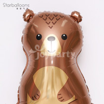 Bear brown bear aluminum foil balloon aluminum film Italian imported GRABO birthday 100 days kindergarten decoration layout