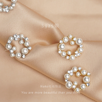 NAKO pearl earrings rings female earrings 2021 new trendy goddess fan earrings sterling silver small and exquisite