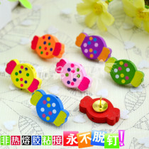 7 colors 7 grain wood wave points Candy Nail Wall press stud Wall nail working word Colour Nail Creative Cork big Head Tnail